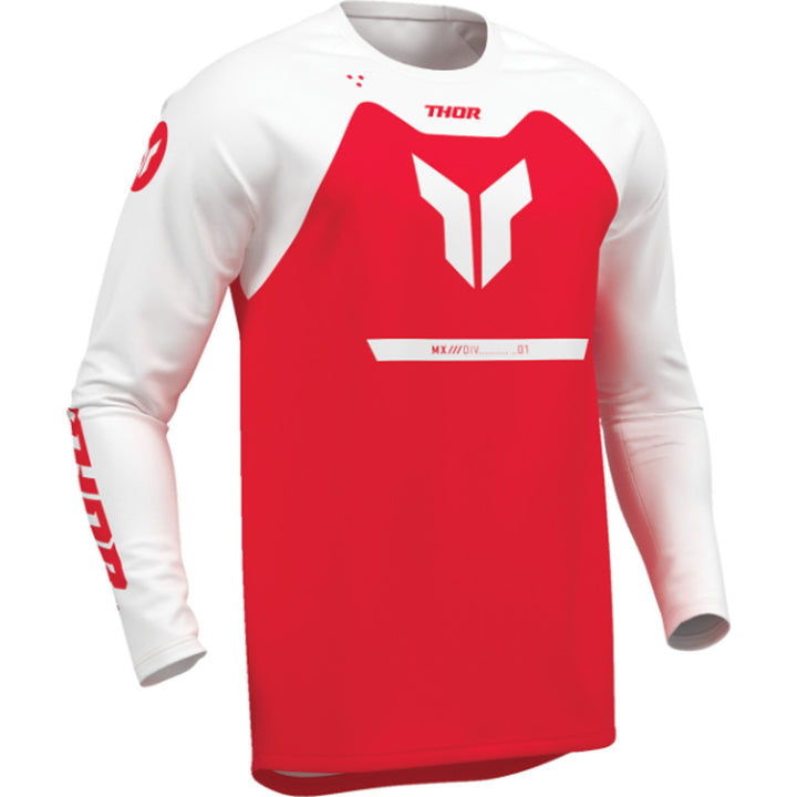 THOR RIDEMODE Menace Jersey Red - Front Right Side View