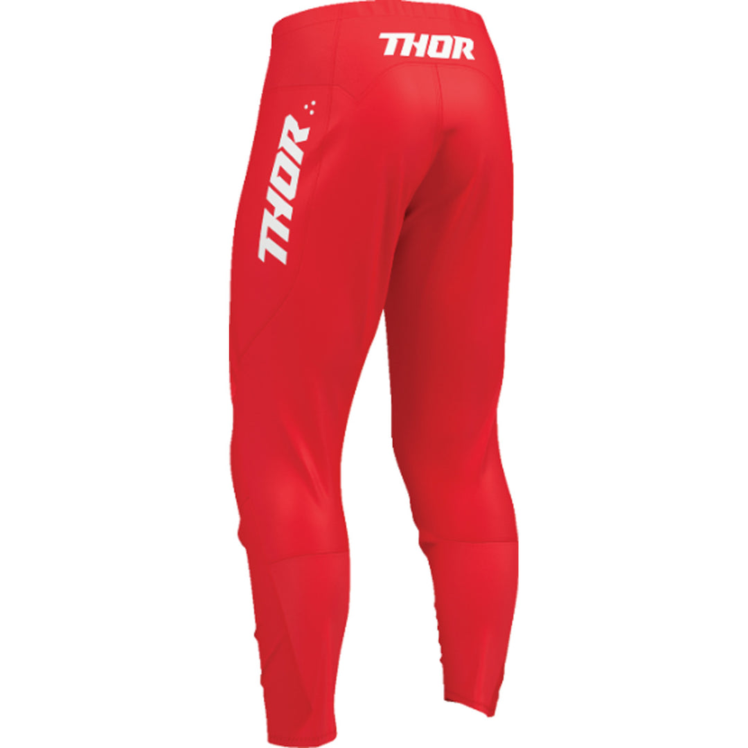 THOR RIDEMODE Menace Pants Red - Rear Left Side View