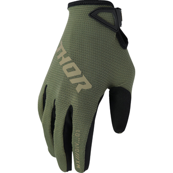 THOR RIDEMODE Static Gloves Camo - Back of Hand View