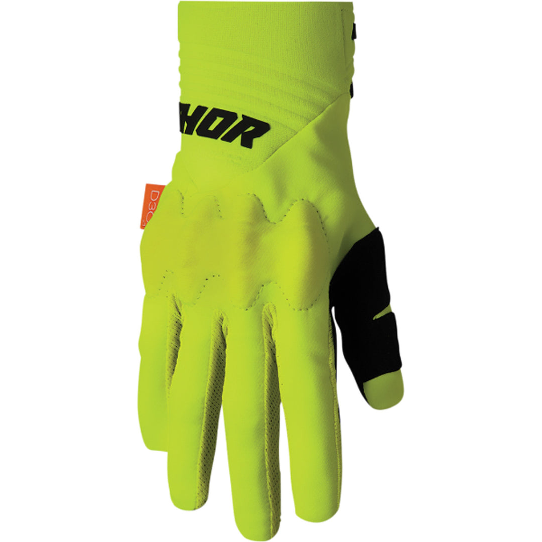 THOR Rebound Gloves Acid/Black - Back of Hand View