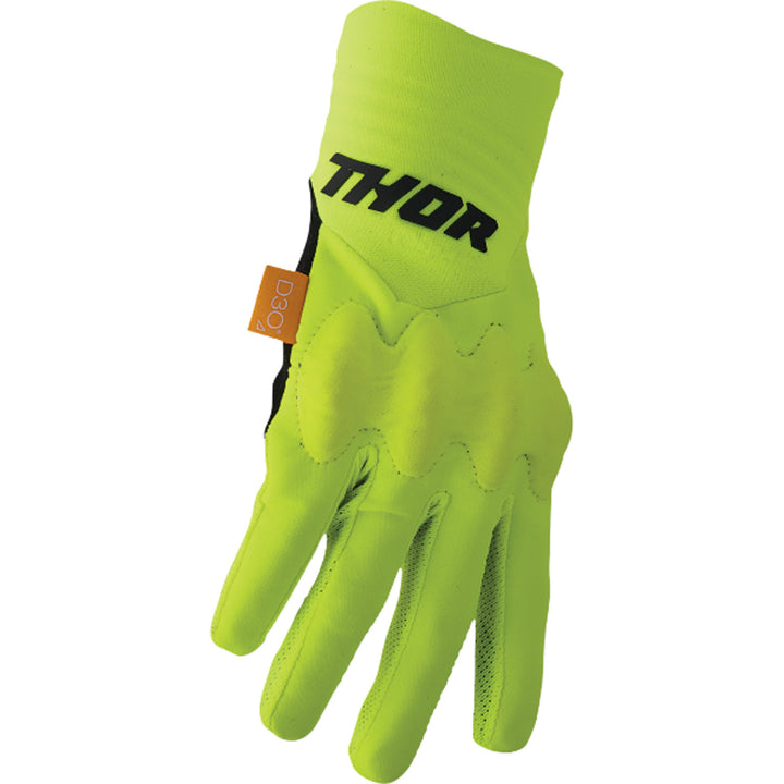 THOR Rebound Gloves Acid/Black - Pinky Side Back of Hand View