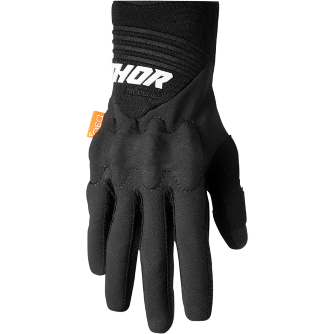 THOR Rebound Gloves Black/White - Back of Hand View