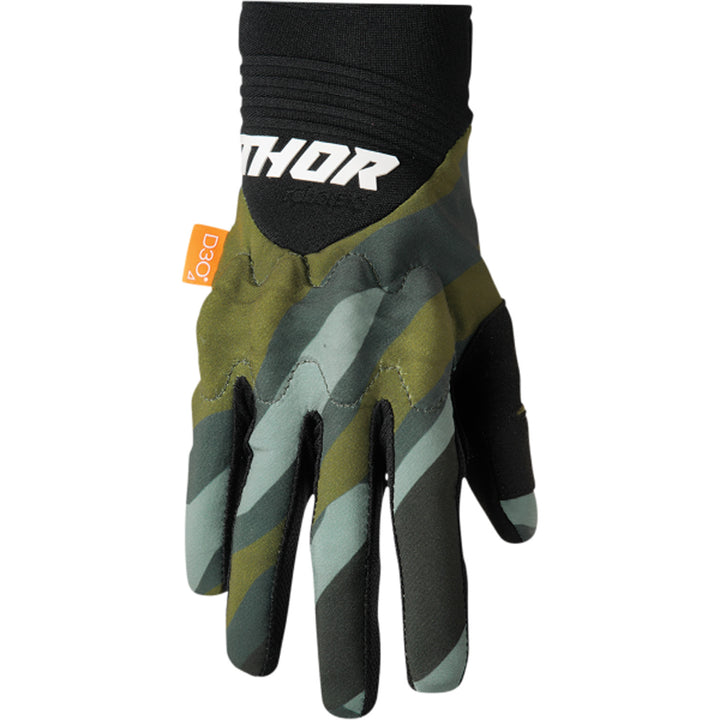 THOR Rebound Gloves Camo/Black - Back of Hand View