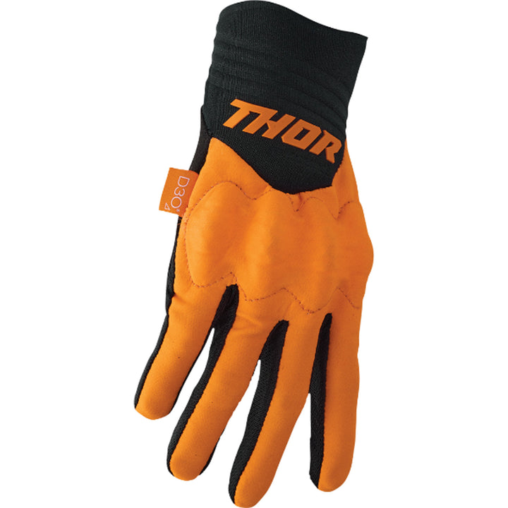 THOR Rebound Gloves Orange/Black - Pinky Side Back of Hand View
