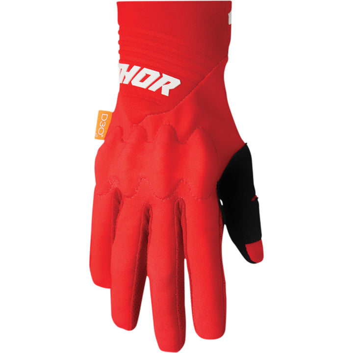 THOR Rebound Gloves Red/White - Back of Hand View