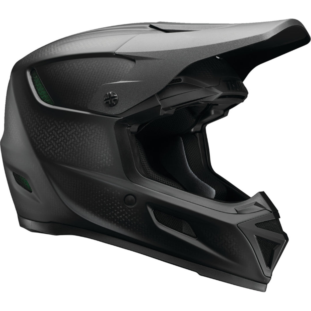 THOR Reflex Sport MIPS Carbon Stealth Helmet Black - Front Side View