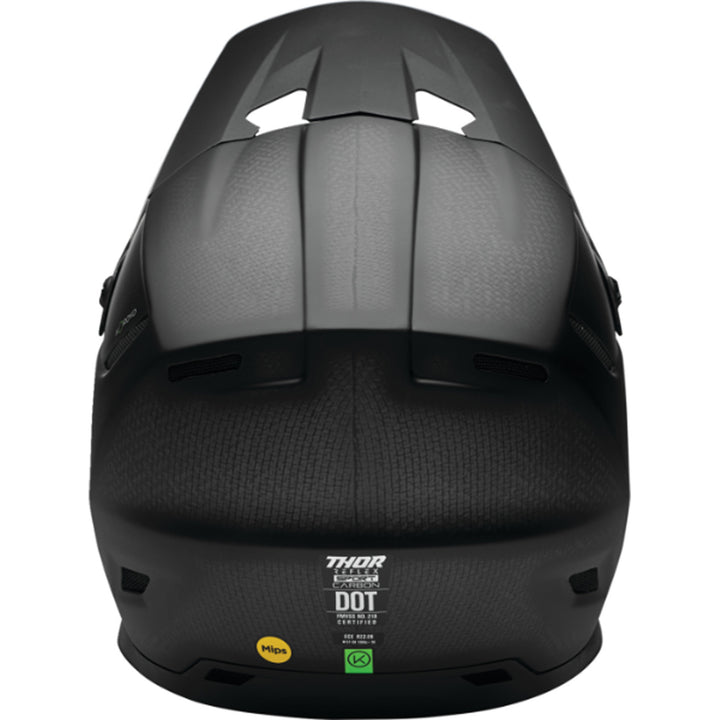 THOR Reflex Sport MIPS Carbon Stealth Helmet Black - Rear View