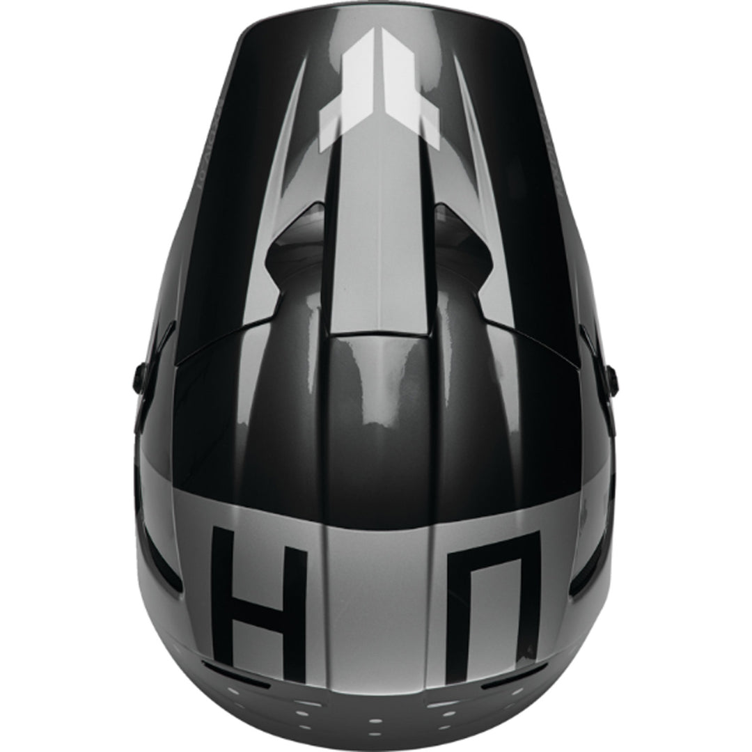 THOR Reflex Sport MIPS Rogue Helmet Charcoal/Silver - Top Down View