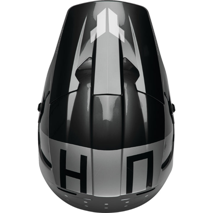 THOR Reflex Sport MIPS Rogue Helmet Charcoal/Silver - Top Down View