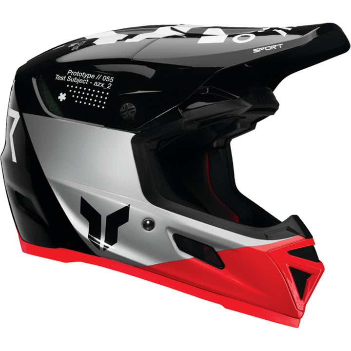 THOR Reflex Sport MIPS Strike Helmet Black/Red - Front Side View
