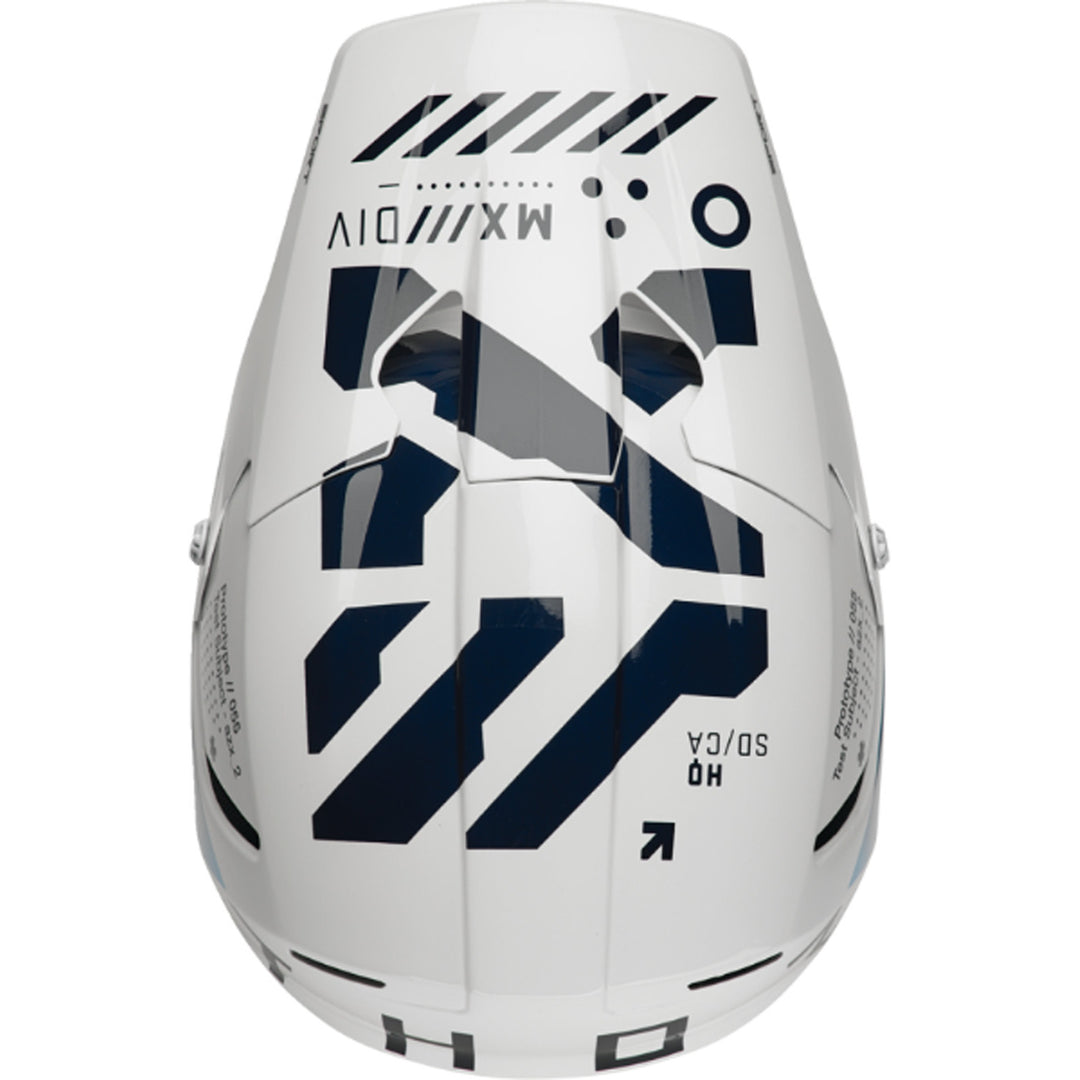 THOR Reflex Sport MIPS Strike Helmet Navy/Acid - Top Down View