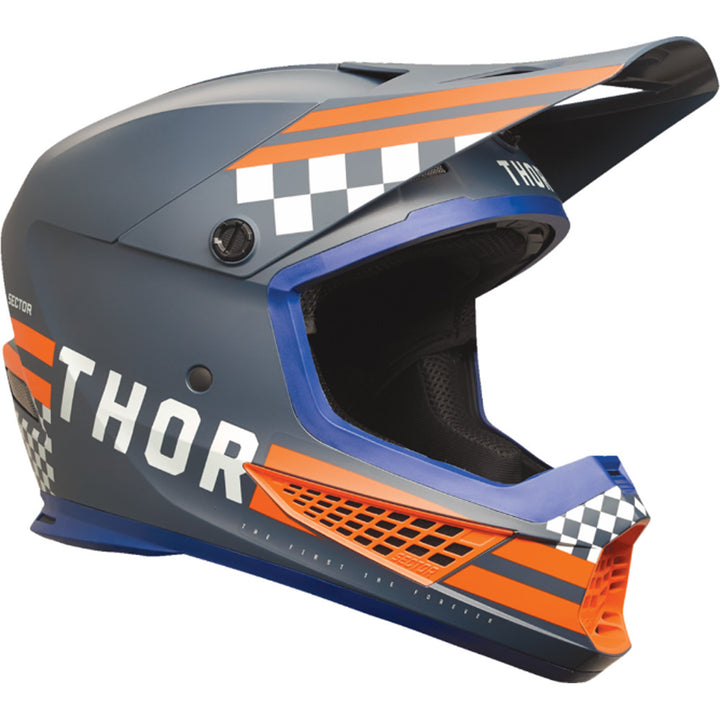 THOR Sector 2 Combat Helmet Midnight/Orange - Front Side View