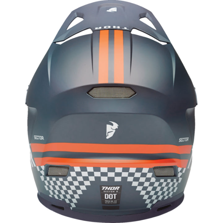 THOR Sector 2 Combat Helmet Midnight/Orange - Rear View