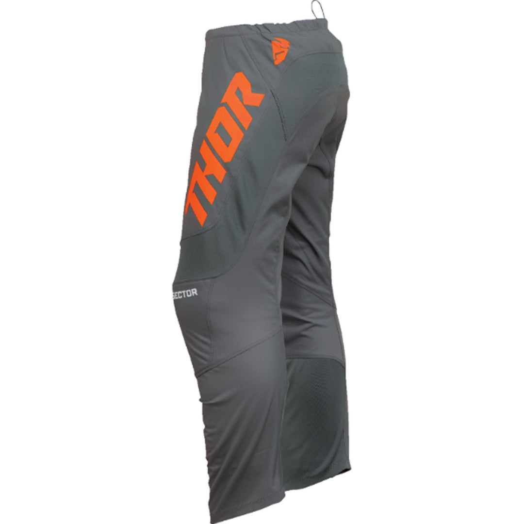 THOR Sector Checker Pants Charcoal/Orange - Side View
