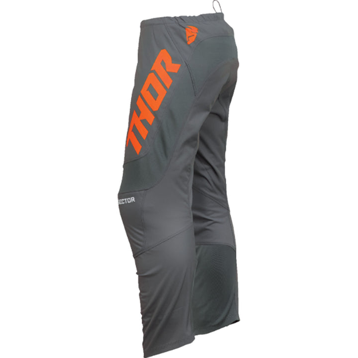 THOR Sector Checker Pants Charcoal/Orange - Side View