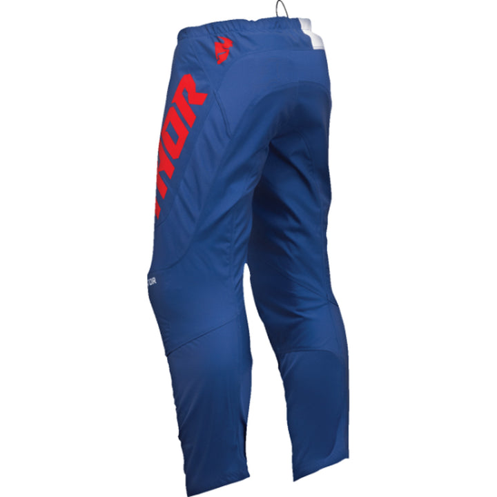 THOR Sector Checker Pants Navy/Red - Rear View