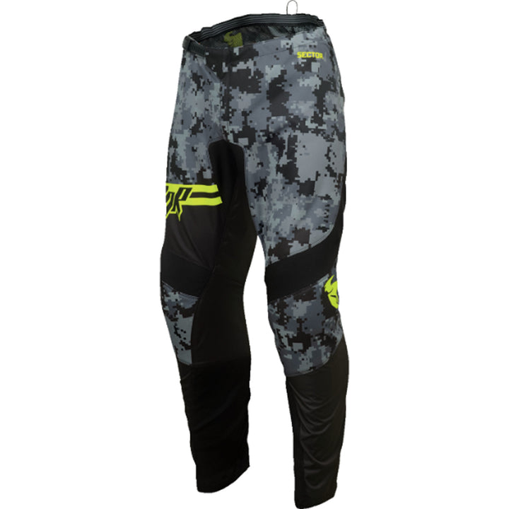 THOR Sector DIGI Pants Black/Camo - Front View