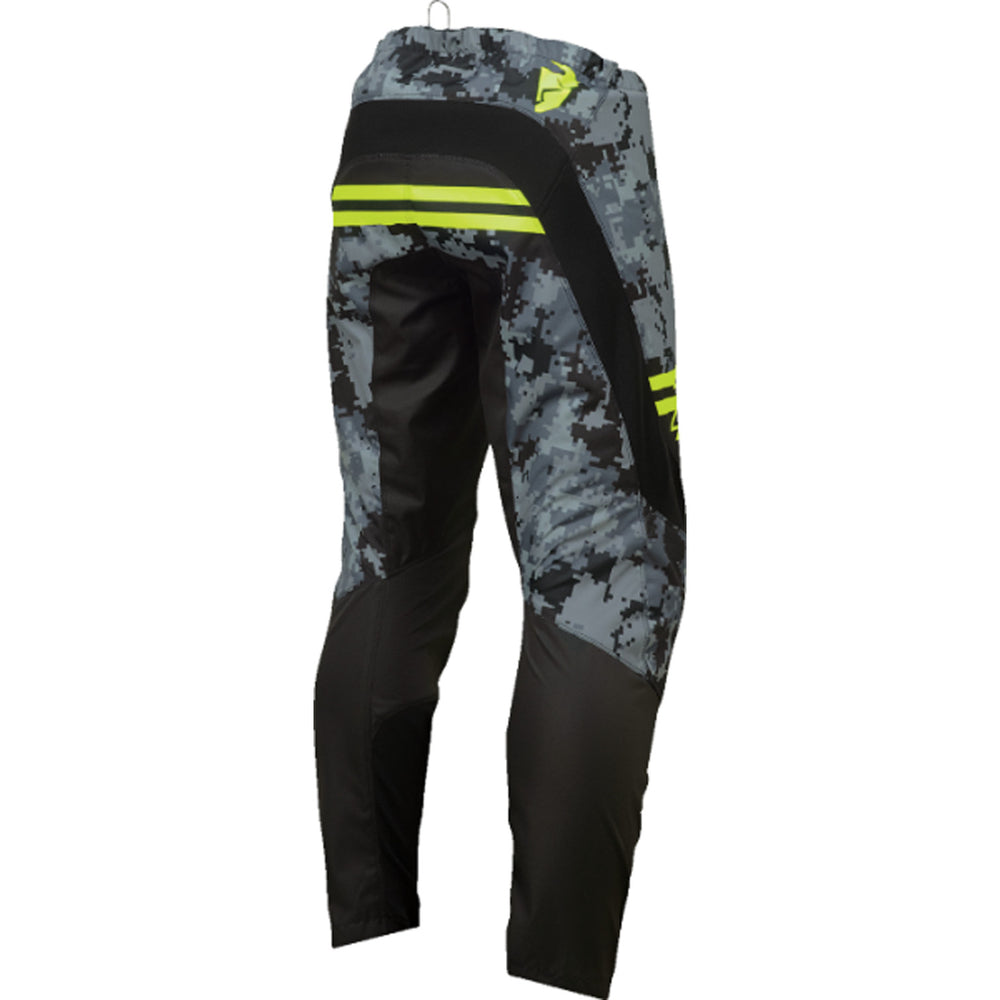 THOR Sector DIGI Pants Black/Camo - Rear View