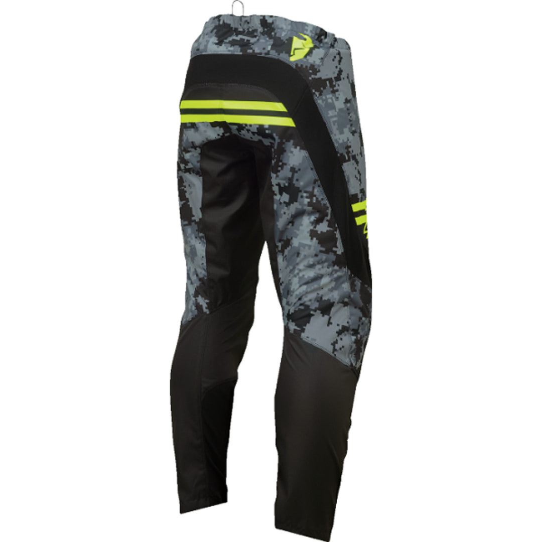 THOR Sector DIGI Pants Black/Camo - Rear View