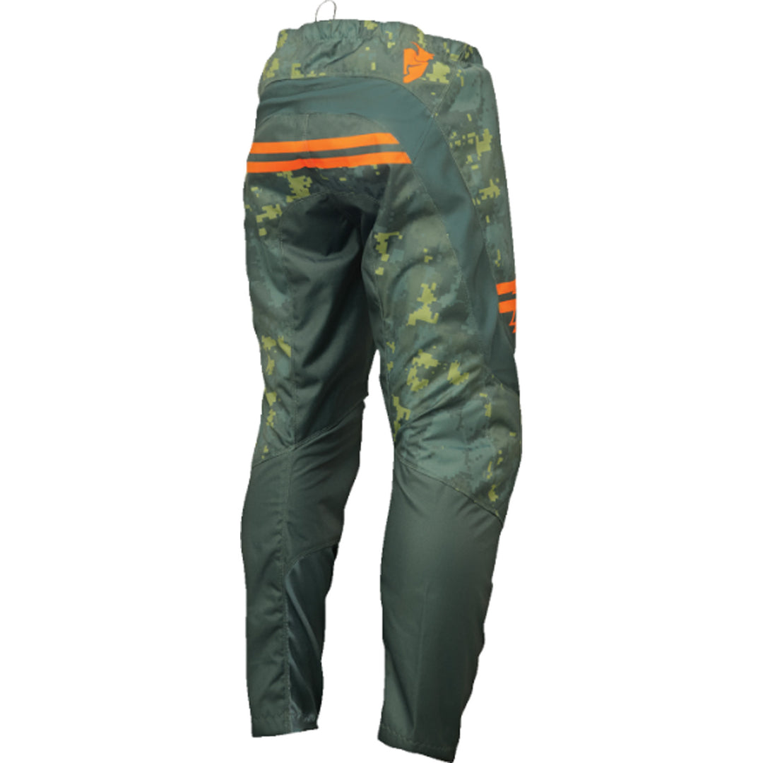 THOR Sector DIGI Pants Forest Green/Camo - Rear View