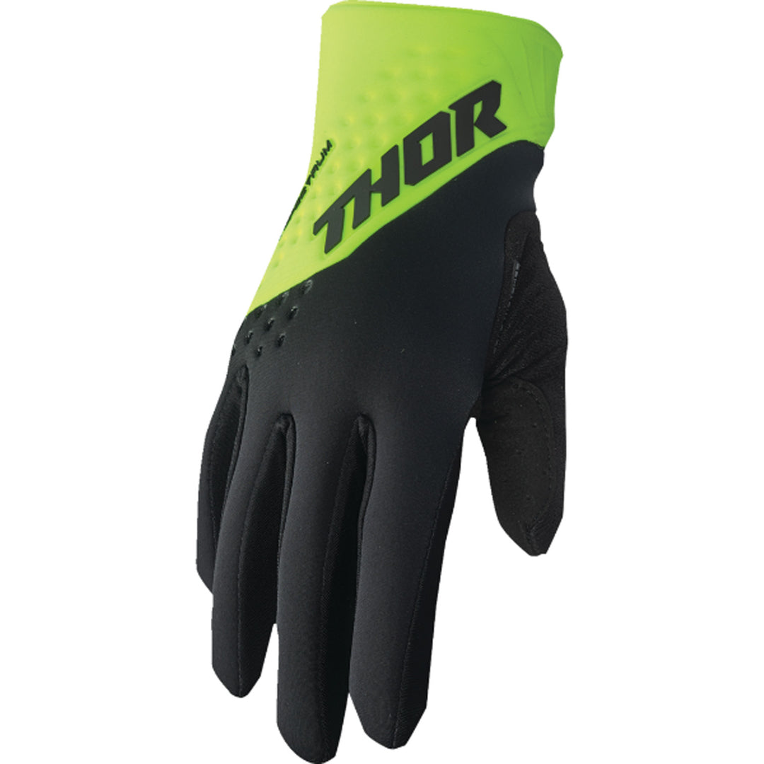 THOR Spectrum Cold Weather Gloves Acid/Black - Back of Hand View