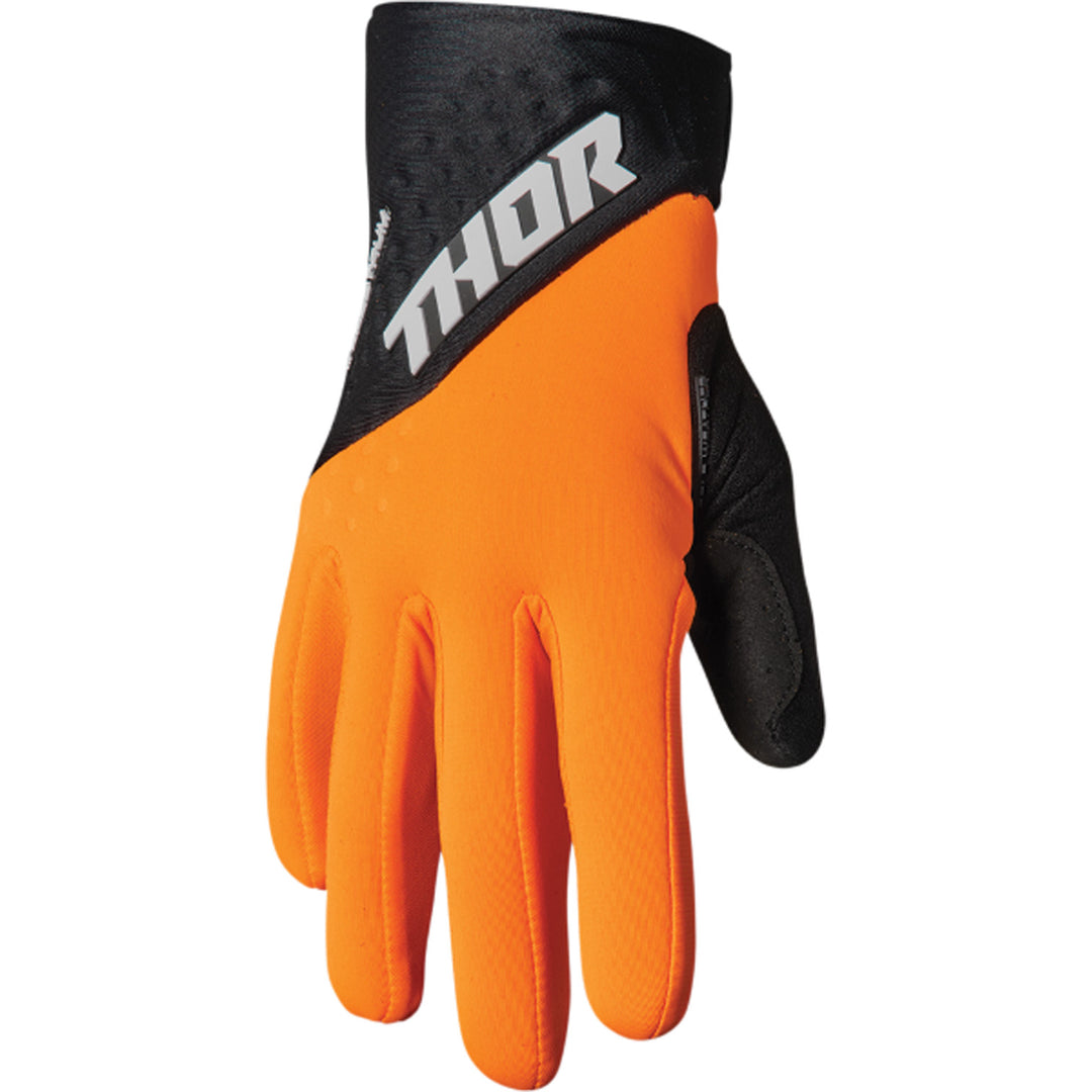 THOR Spectrum Cold Weather Gloves Orange/Black - Back of Hand View