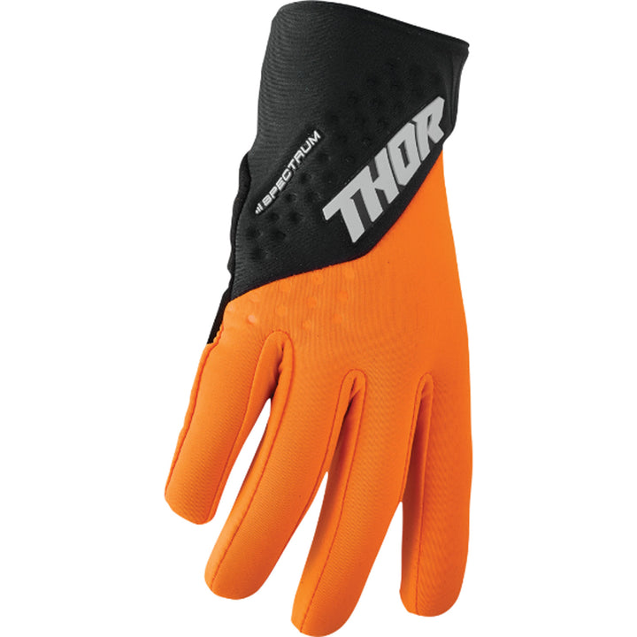 THOR Spectrum Cold Weather Gloves Orange/Black - Side Back of Hand View