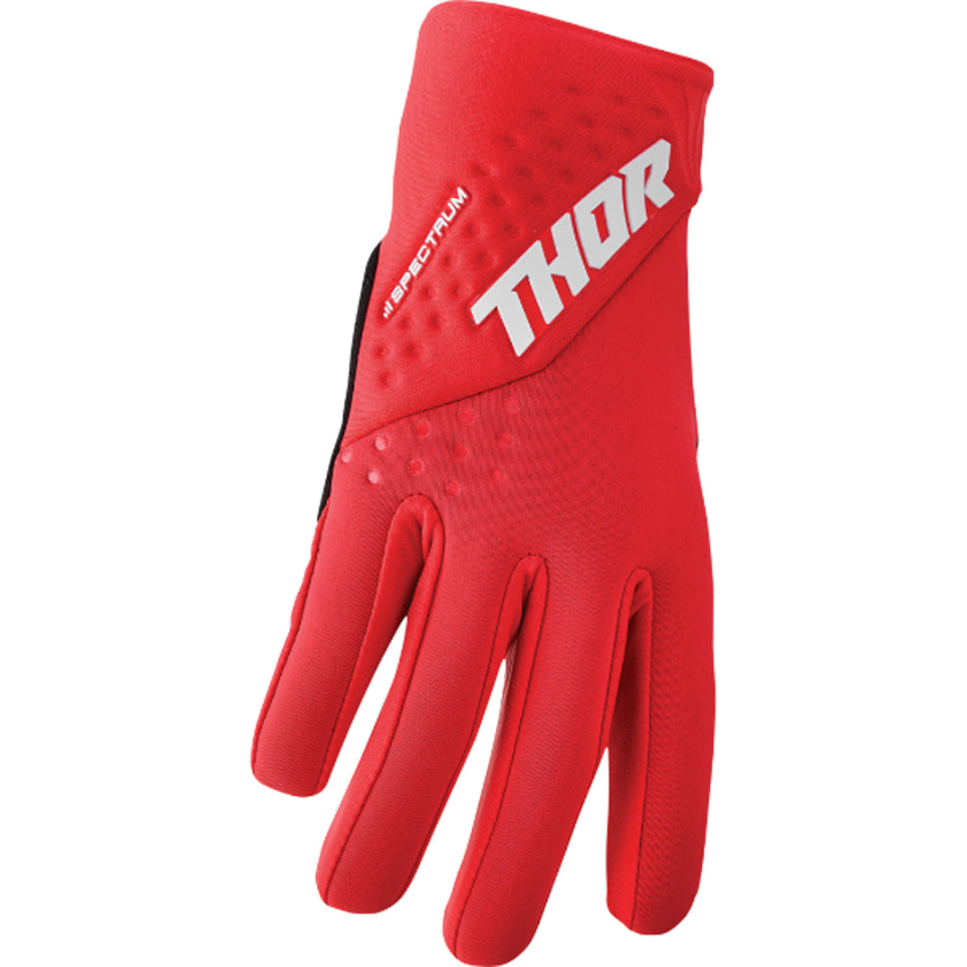 THOR Spectrum Cold Weather Gloves Red/White - Side Back of Hand View