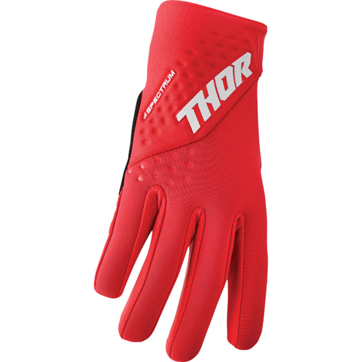 THOR Spectrum Cold Weather Gloves Red/White - Side Back of Hand View
