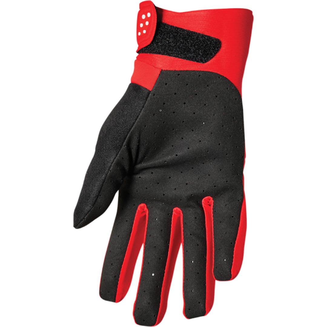 THOR Spectrum Cold Weather Gloves Red/White - Palm View