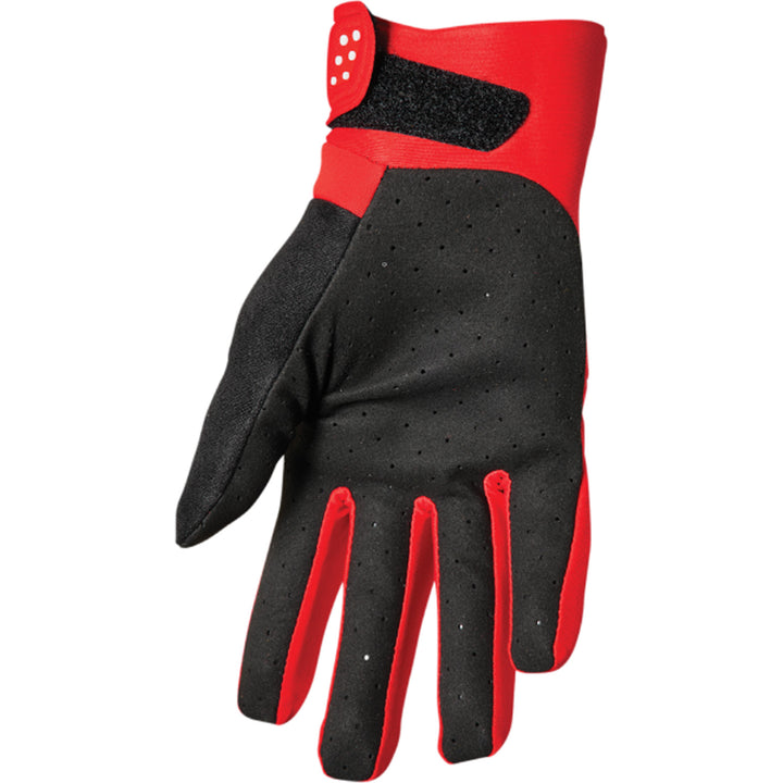 THOR Spectrum Cold Weather Gloves Red/White - Palm View