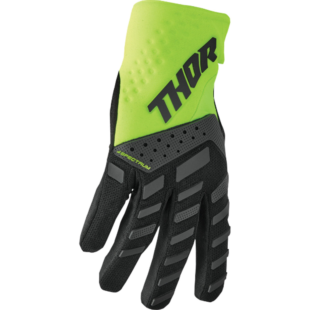 THOR Spectrum Gloves Black/Acid - Side Back of Hand View