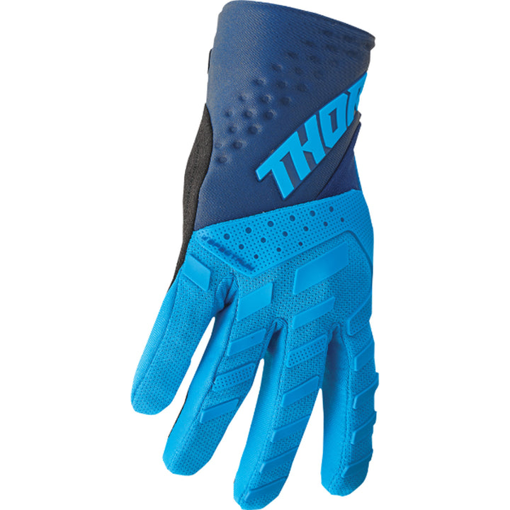 THOR Spectrum Gloves Blue/Navy - Side Back of Hand View