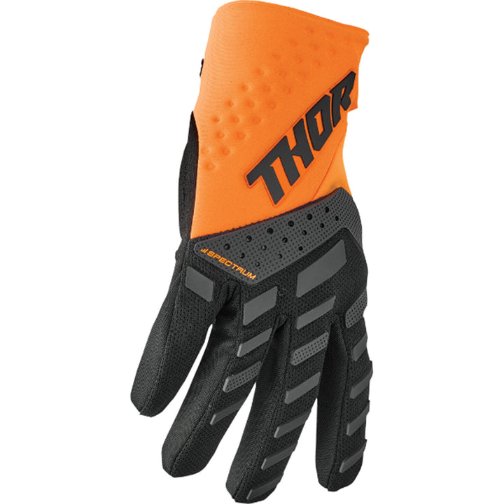 THOR Spectrum Gloves Orange/Black - Side Back of Hand View