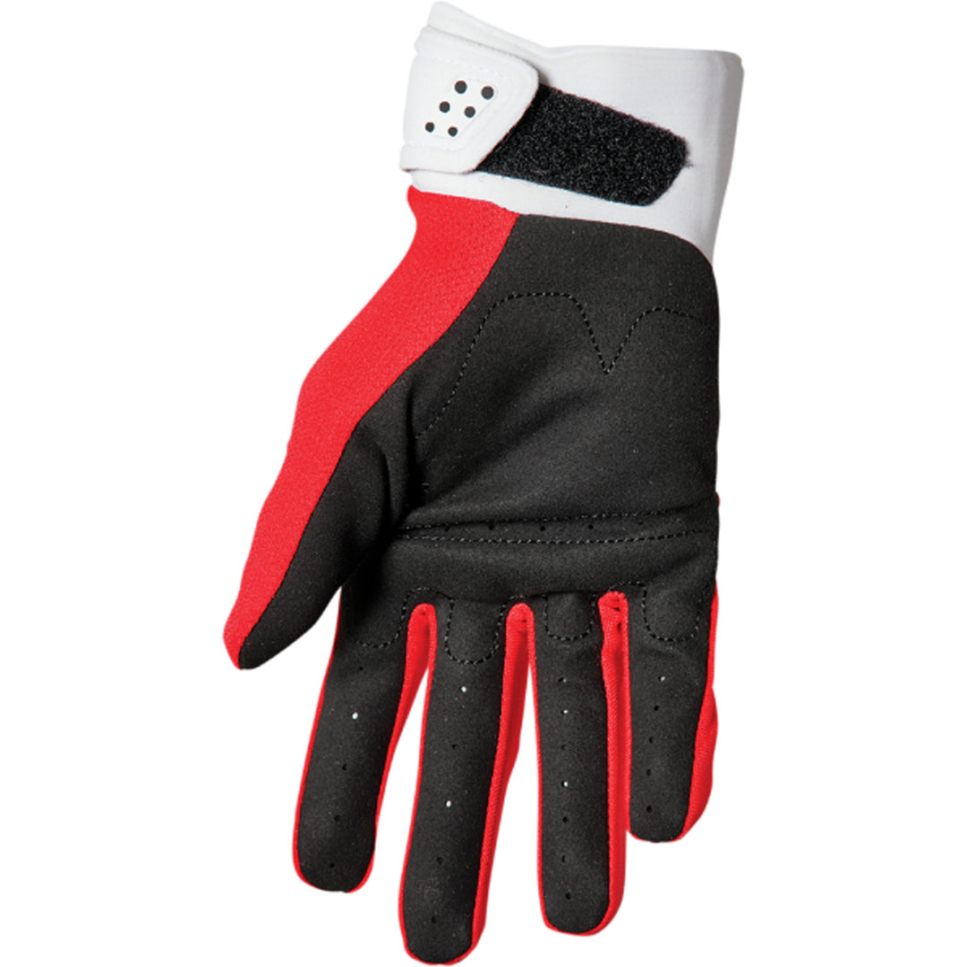 THOR Spectrum Gloves Red/White - Palm View