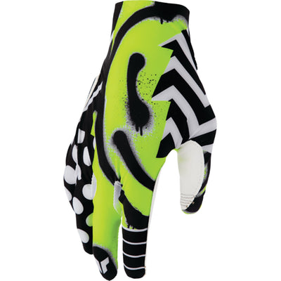 THOR SPORTMODE Anarchy Gloves Black/White - Back of Hand View