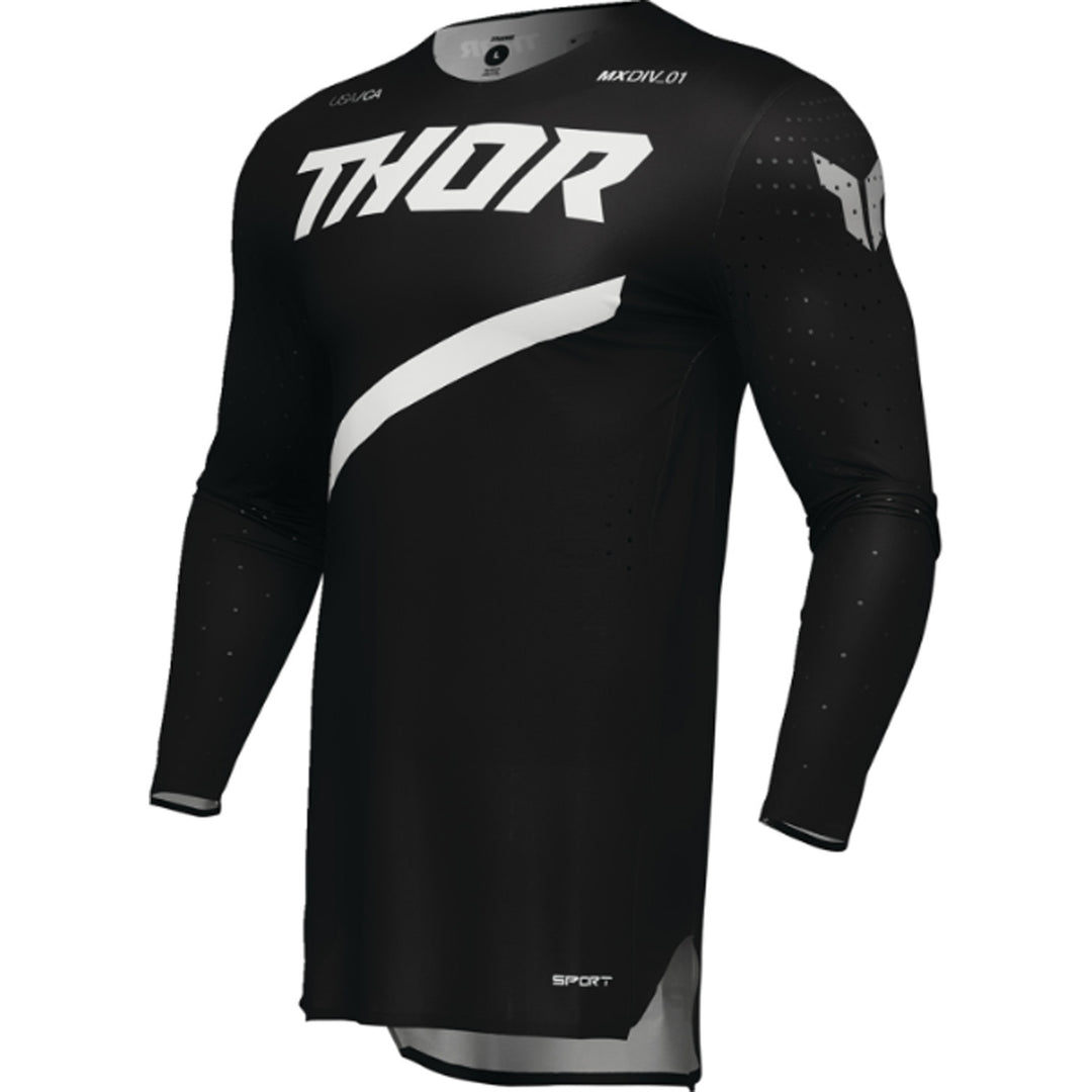 THOR SPORTMODE Brave Jersey Black - Front Left Side View