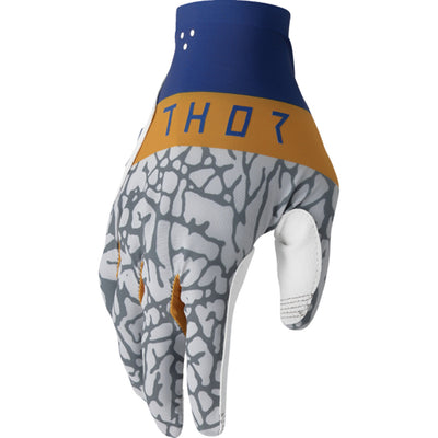 THOR SPORTMODE Bravo Gloves Navy/Copper - Back of Hand View