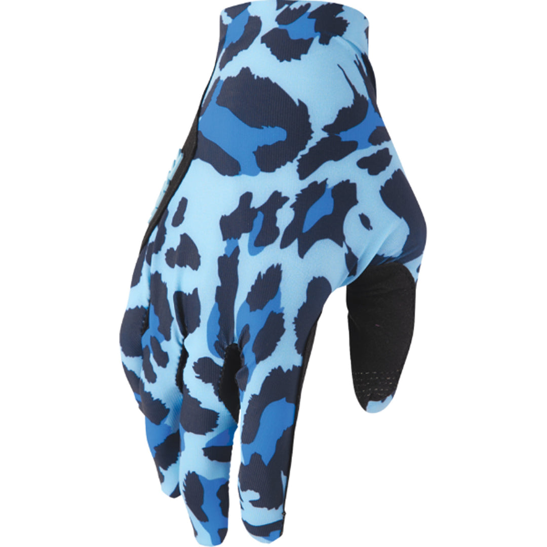 THOR SPORTMODE Cheetah Gloves Midnight/Blue - Back of Hand View