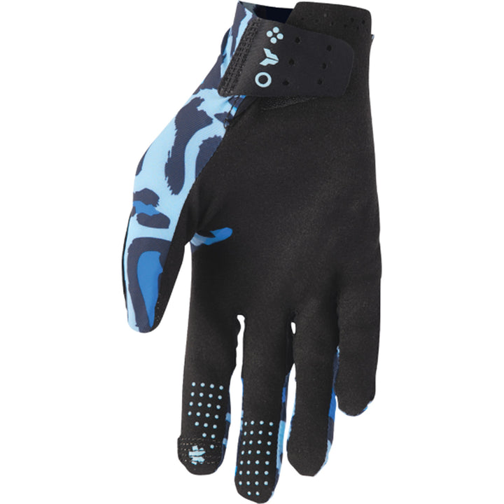 THOR SPORTMODE Cheetah Gloves Midnight/Blue - Palm View