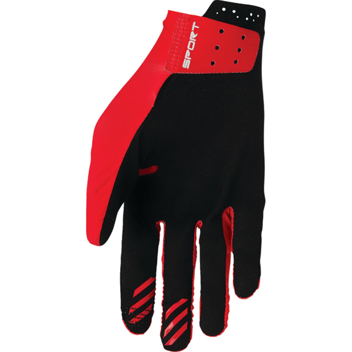 THOR SPORTMODE Iconic Gloves Red - Palm View