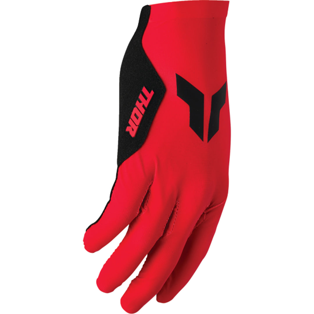 THOR SPORTMODE Iconic Gloves Red - Side Back of Hand View