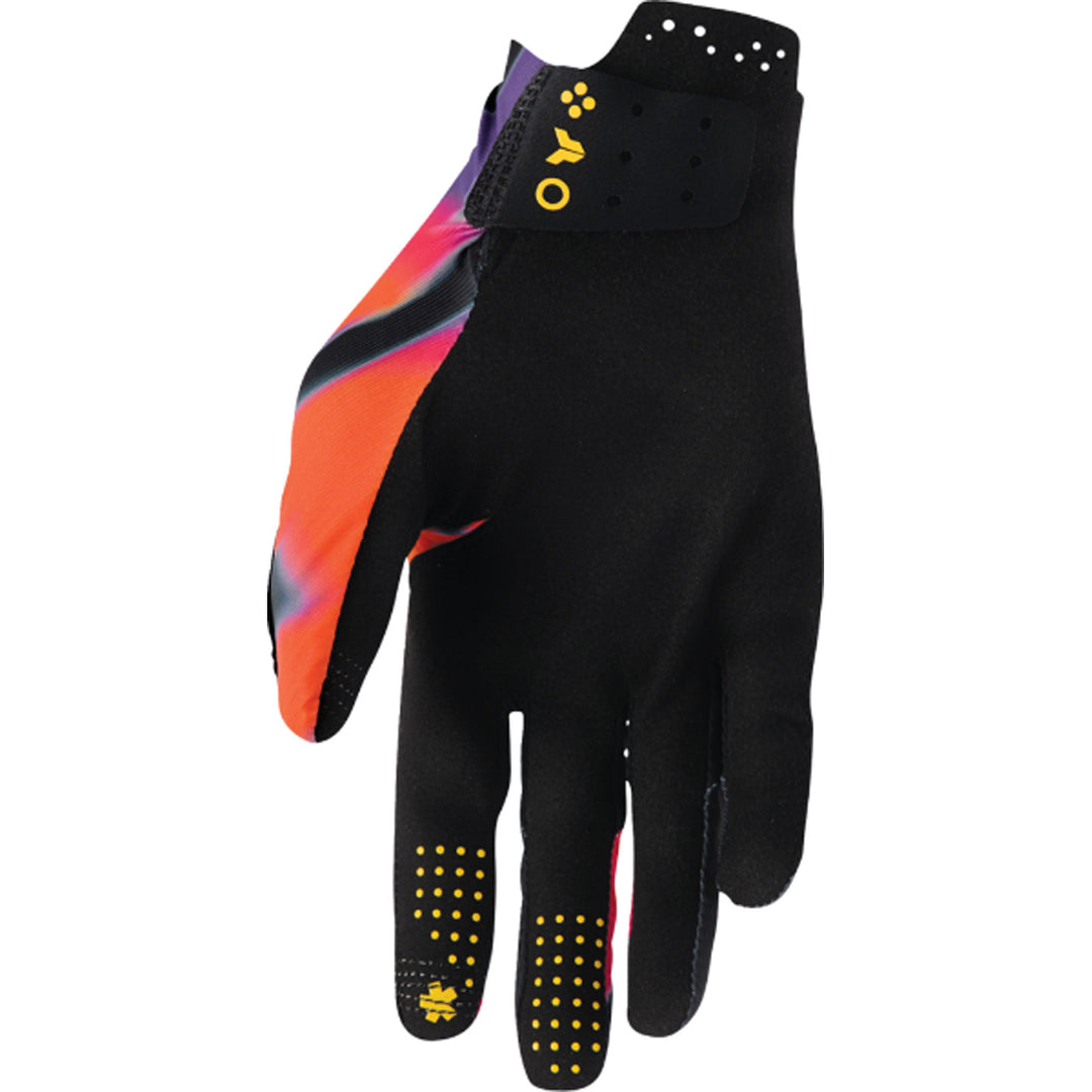 THOR SPORTMODE Inferno Gloves Orange/Purple - Palm View