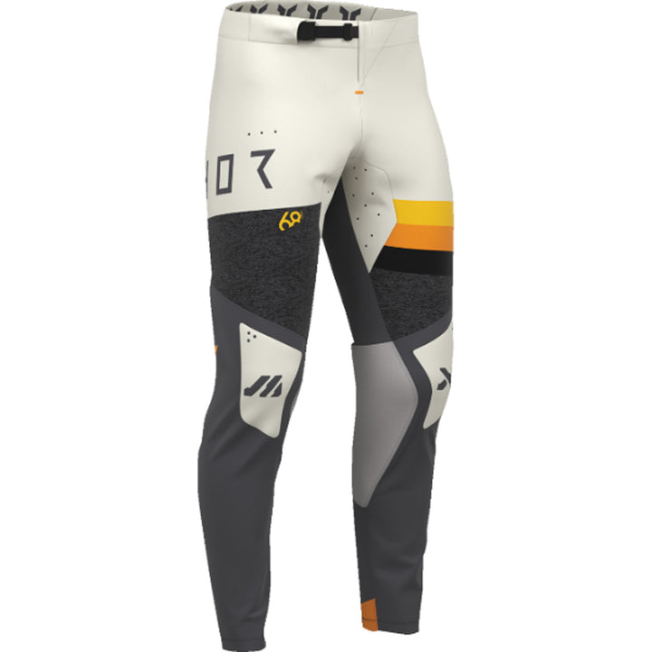 THOR SPORTMODE League Pants Charcoal/Vintage White - Front Right Side View