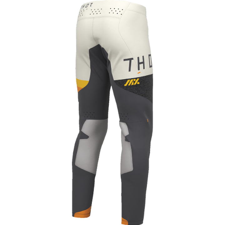 THOR SPORTMODE League Pants Charcoal/Vintage White - Rear Right Side View