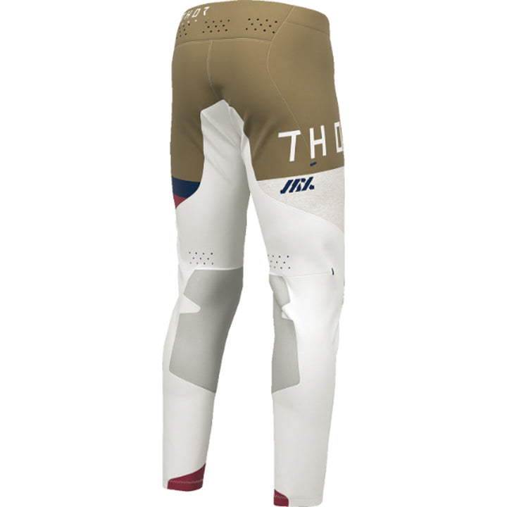 THOR SPORTMODE League Pants White/Copper - Rear Right Side View