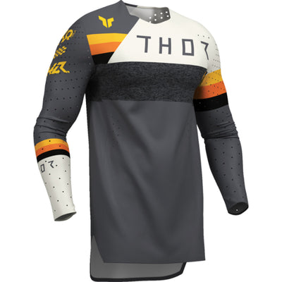 THOR SPORTMODE League Jersey Charcoal/White - Front Right Side View
