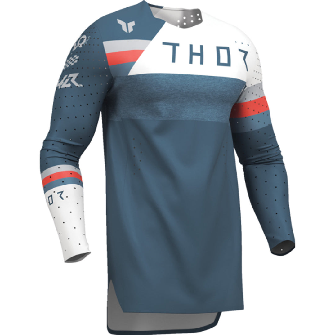 THOR SPORTMODE League Jersey Blue/White - Front Right Side View