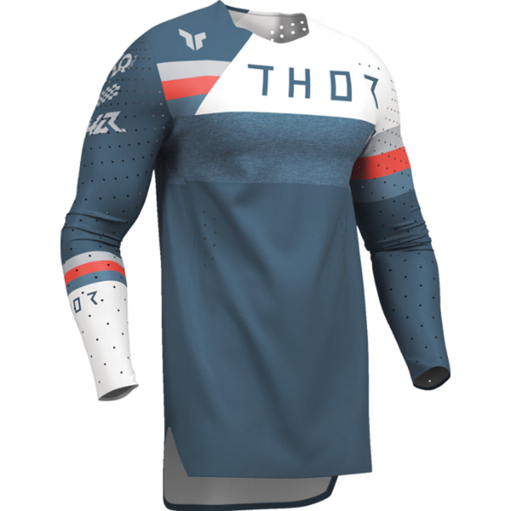 THOR SPORTMODE League Jersey Blue/White - Front Right Side View