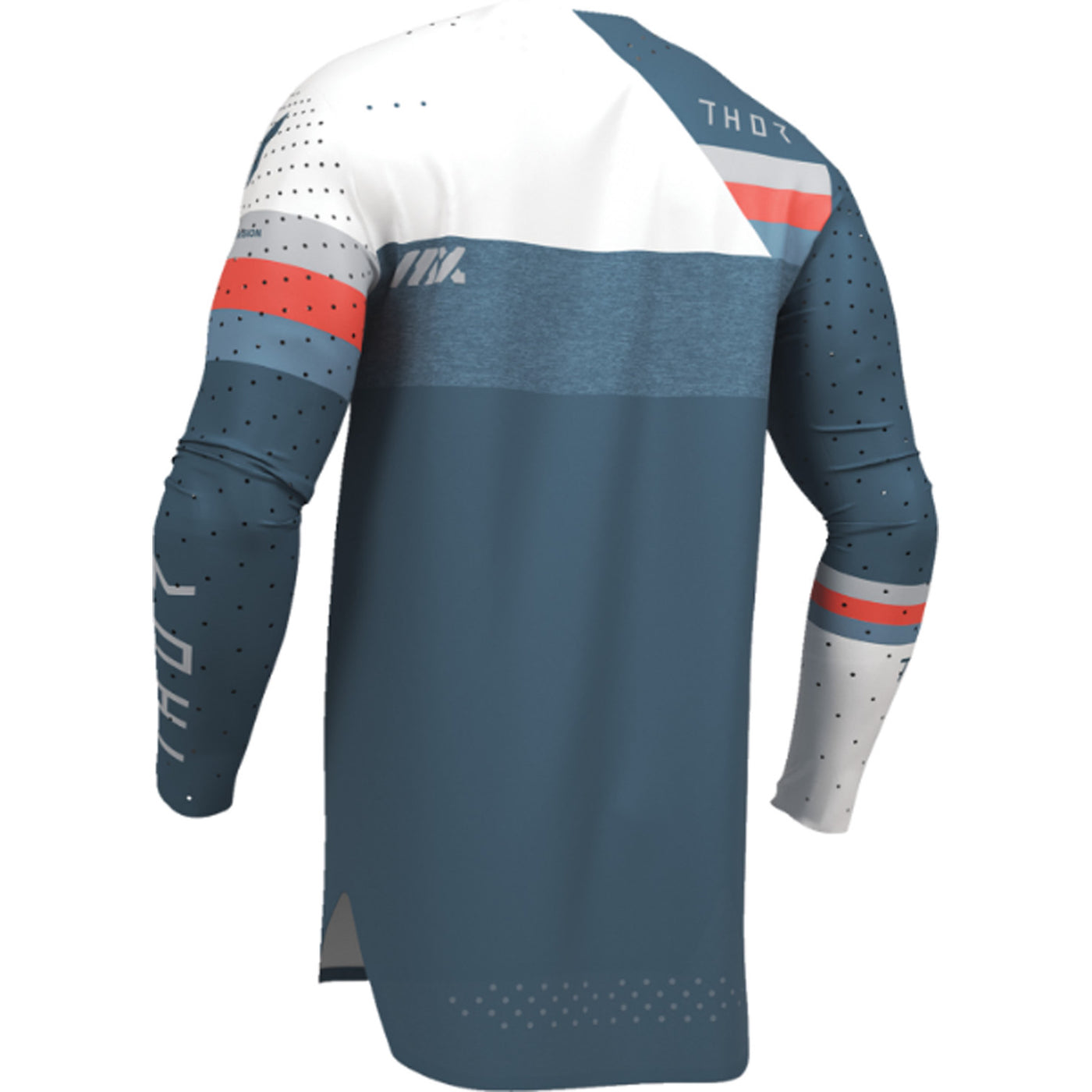 THOR SPORTMODE League Jersey Blue/White - Rear Left Side View